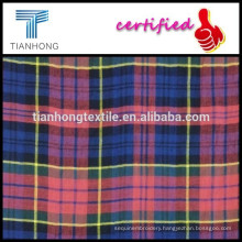 100 cotton fashion plaid check style fabric for garment